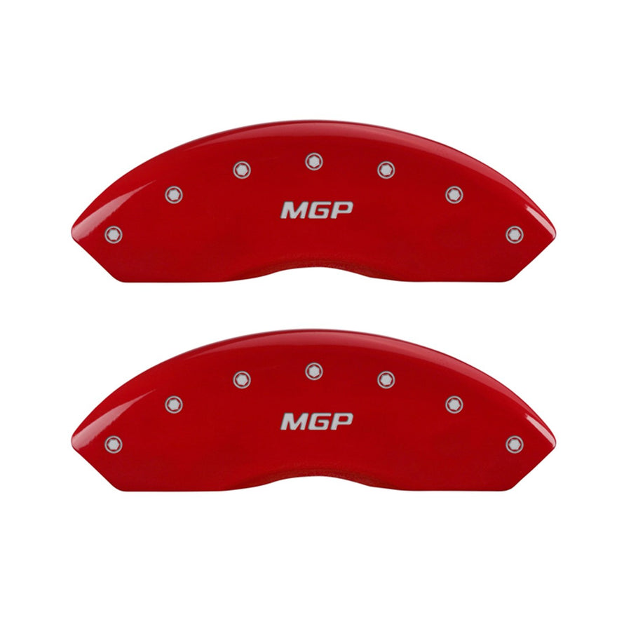 Red Brake Covers MGP Caliper Covers Engraved with Silver MGP (Set of 4) 10009SMGPRD