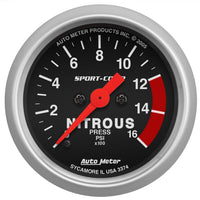 Auto Meter Sport-Comp Electric Nitrous Pressure Gauge 3374