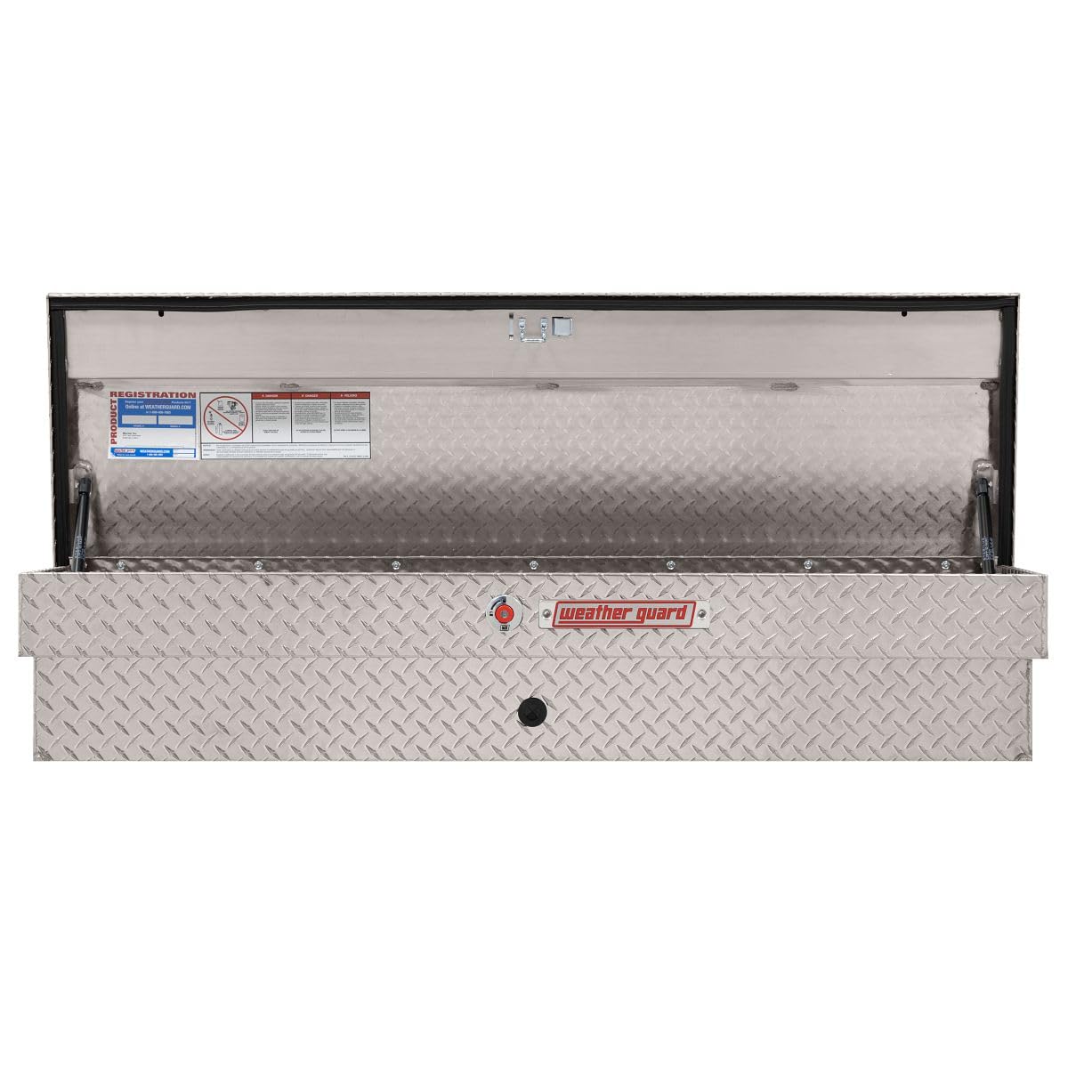 Weather Guard 56in Model 174-0-04 Lo-Side Box, Aluminum, Clear, 4.0 cu ft