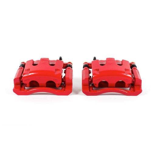 Power Stop S5028 Rear Pair of High-Temp Red Powder Coated Calipers for Ford F-350 Super Duty 2005-2012, Ford F-450 Super Duty 2011-2012 [Model Specific]