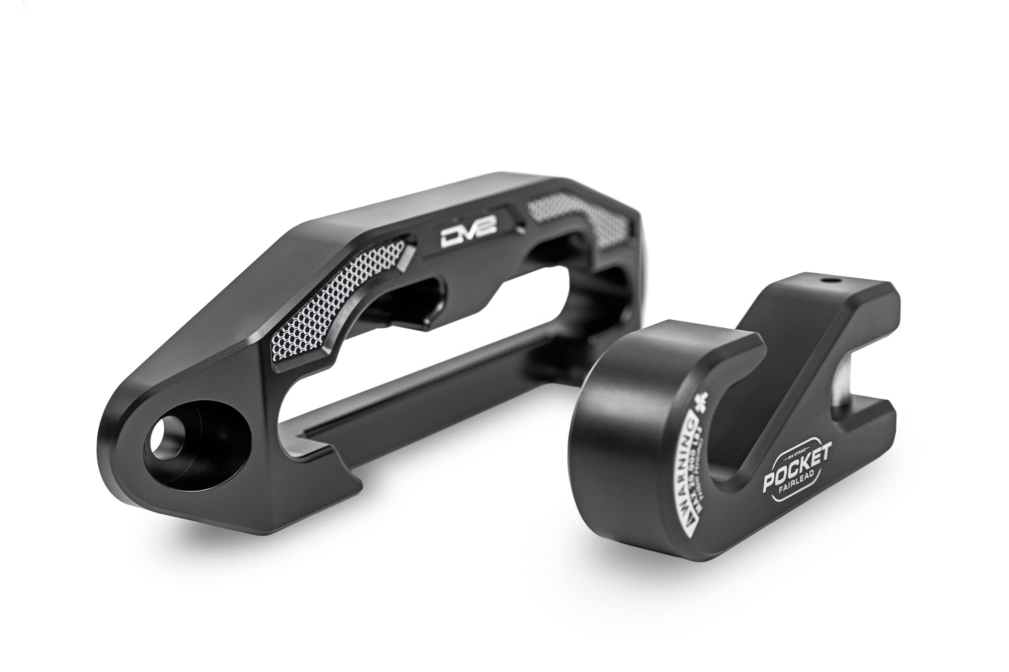 Pocket Fairlead DV8 Offroad for Aftermarket Winch | for Synthetic Rope Only | 20,000 lb Working Load Limit | Fits Most Aftermarket Winches | Includes Hook & Stainless Steel Pin
