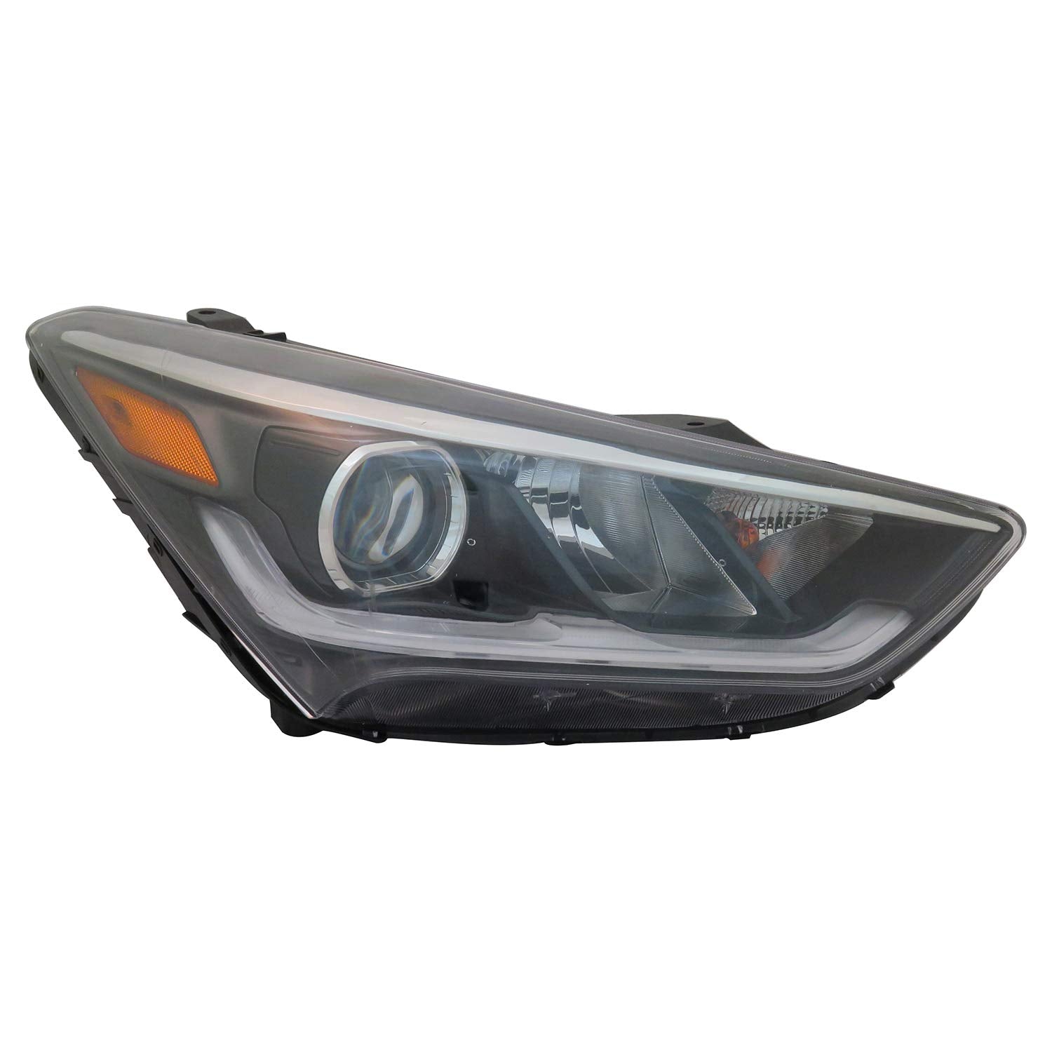 Right TYC Headlight Assembly Compatible with 2017-2019 Hyundai Santa Fe