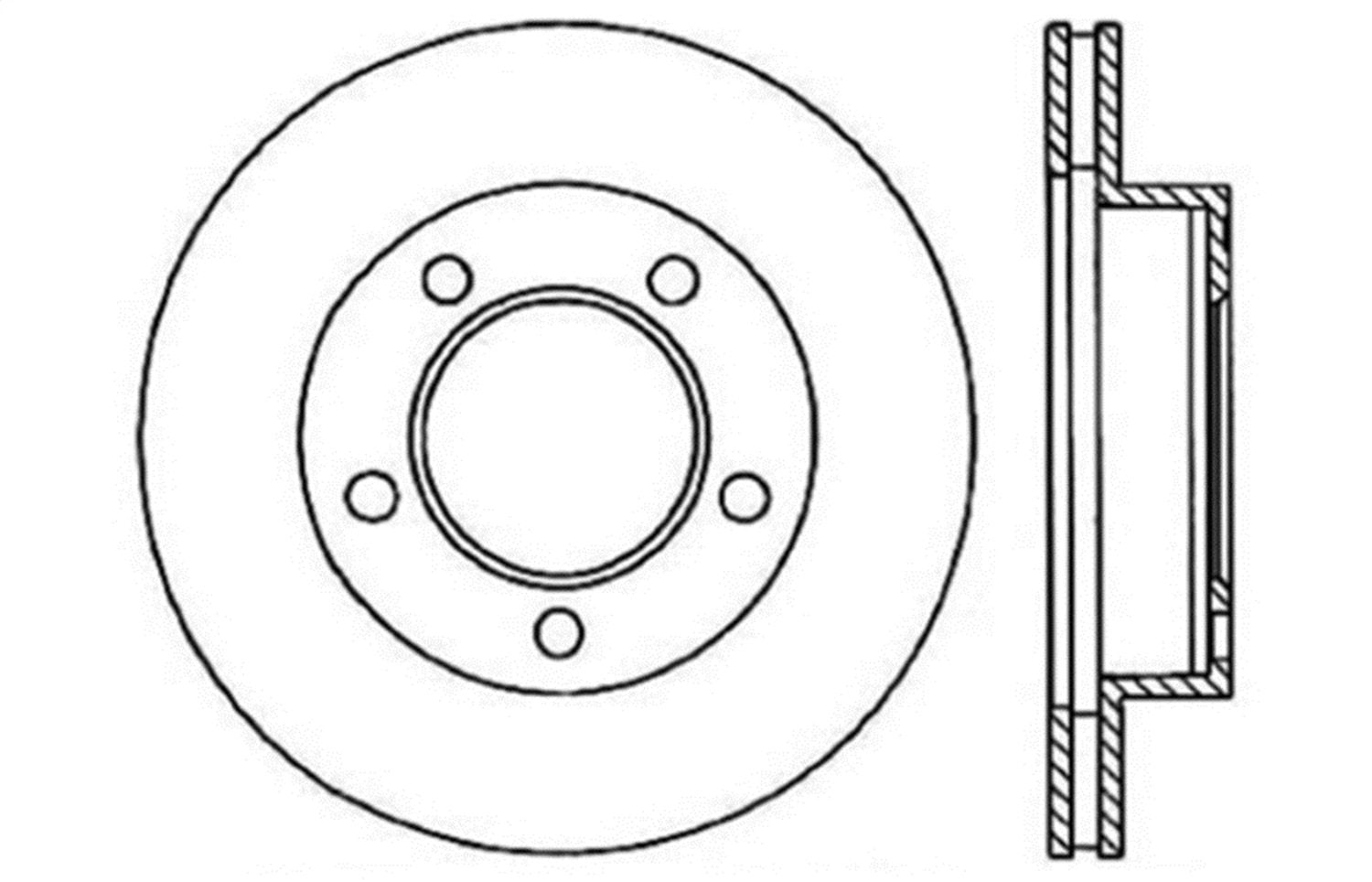 Sport Drilled/Slotted Brake Rotor StopTech 127.65041L (Front Left), 1 Pack