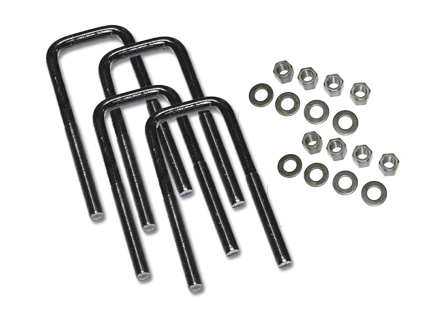 SUPERLIFT SUSPENSION RealTruck U-Bolt Kit | Square U-Bolts 9/16 x 2-1/2 x 10 | 10464 | 4 Pack of U-Bolts with Hardware