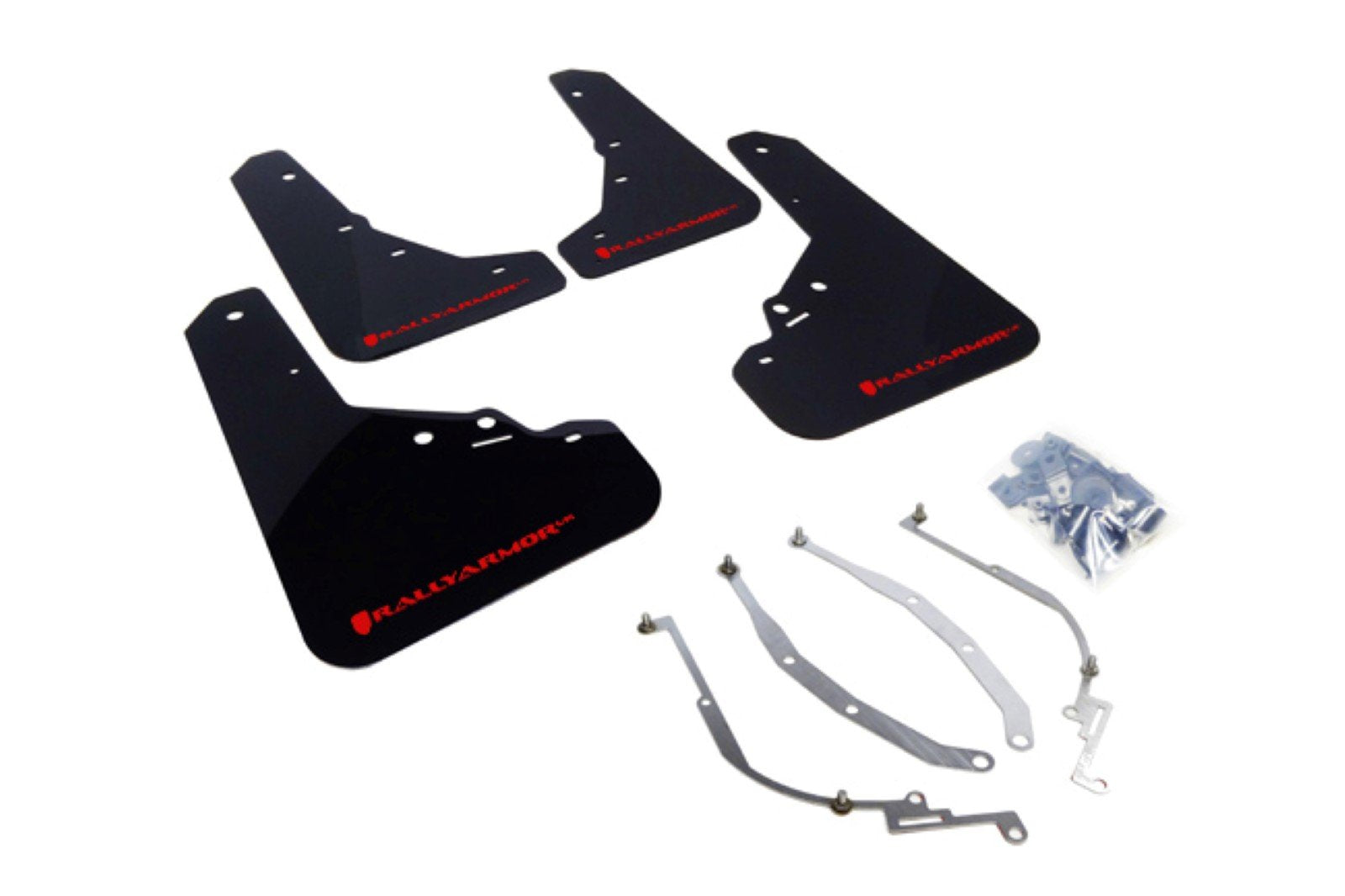 Rally Armor Black, Red MF25-UR-BLK/RD Mud Flap with Logo (12+ Fiat 500 (Pop/Sport/Lounge/Abarth)), 1 Pack