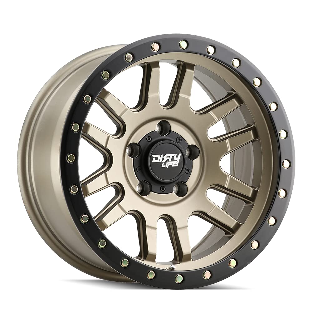 17x9 CANYON PRO, Bolt Pattern: 6x5.5/, Offset: -12, SATIN GOLD W/SIMULATED RING, set of 1
