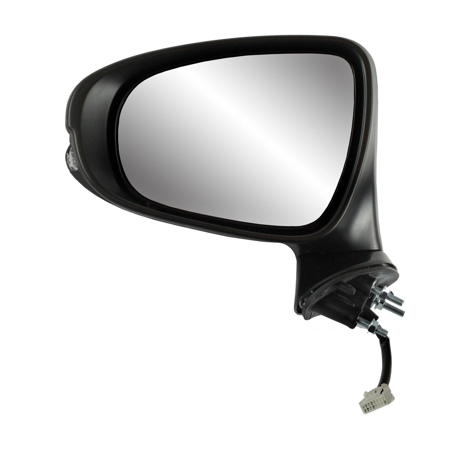 Fit System Driver Side Mirror for Lexus IS200t/ IS300 Sedan, IS250 Sedan, IS350 Sedan, Black w/PTM Cover, w/Turn Signal, Puddle lamp, Foldaway, w/o auto dimming, Heated Power
