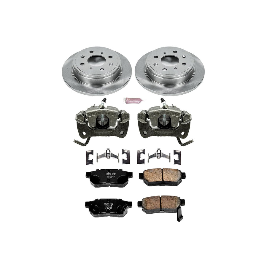 Power Stop Autospecialty KCOE408 1-Click OE Replacement Brake Kit with Calipers For Acura Integra 1994-2001, Honda Civic 1992-1995, Honda Civic 1999-2000, Civic del Sol 1993-1997 [Model Specific]