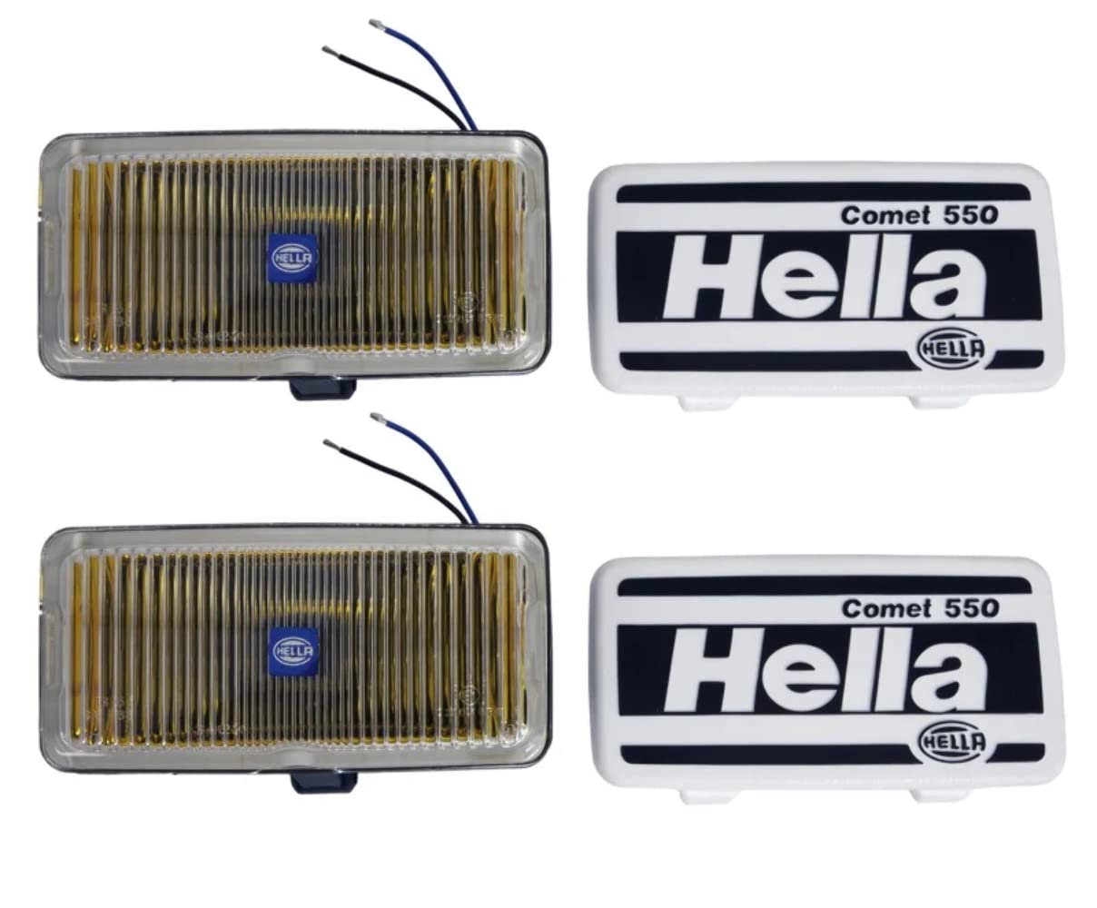 Hella Performance 550 Off-Road Amber Fog Light Kit for Pickup Trucks, SUV, 4x4, Jeep, Tractors / 005700681