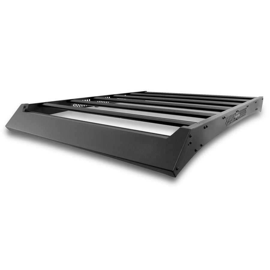 Ceros Go Rhino Low Profile Roof Rack | Aluminum, Textured Black | 5933000T | Fits 2016 - 2023 Toyota Tacoma Double Cab Pickup
