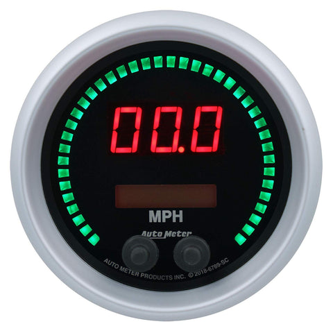 Speedo AutoMeter 6789-SC Gauge, 3 3/8", 260Mph / 260Kmh, Elec Program, Sport-Comp Elite Digital