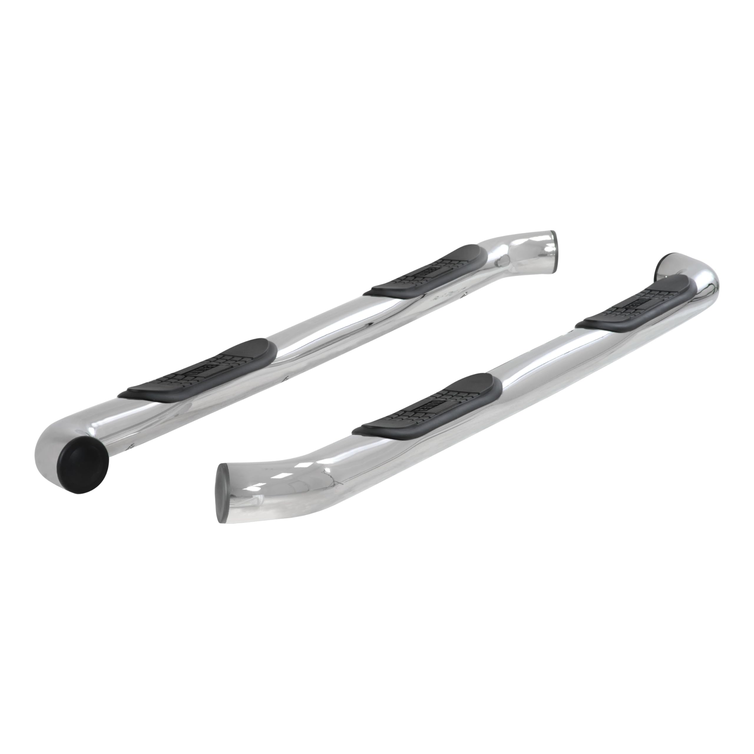 3-Inch Round Polished Stainless Steel ARIES Nerf Bars, No-Drill, Fits Select Toyota Tundra