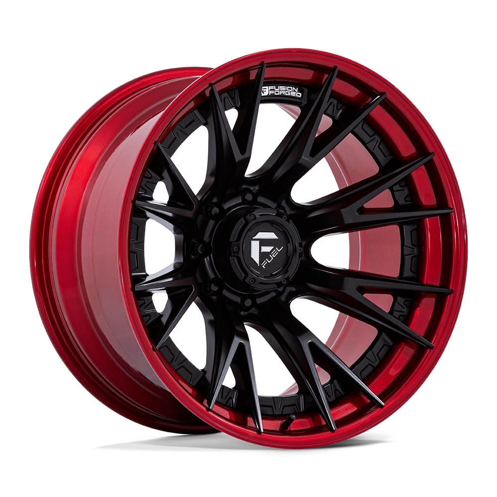 FUEL OFF-ROAD FC402 20X9 CATALYST 8X6.5 5.04 1mm MATTE BLACK WITH CANDY RED LIP - FC402MQ20908001