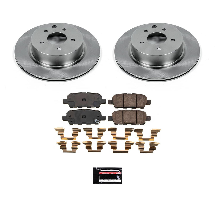 Power Stop KOE9064 Rear Brake Pads and Rotors Stock Replacement Brake Kit Autospecialty