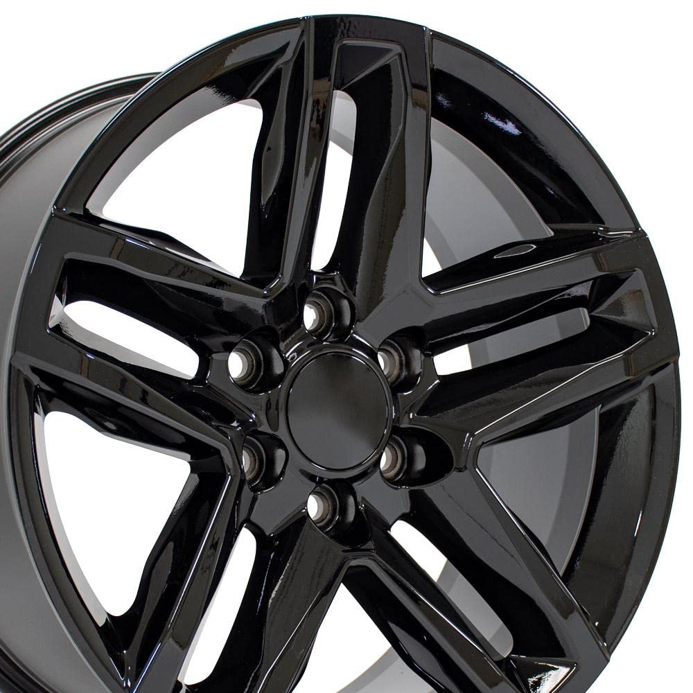 20 Inch OE Wheels CV34B Rim Fits Silverado 1500 Trail Boss Style 6x139.7 20x9 Gloss Black - Hollander 5911 (1)