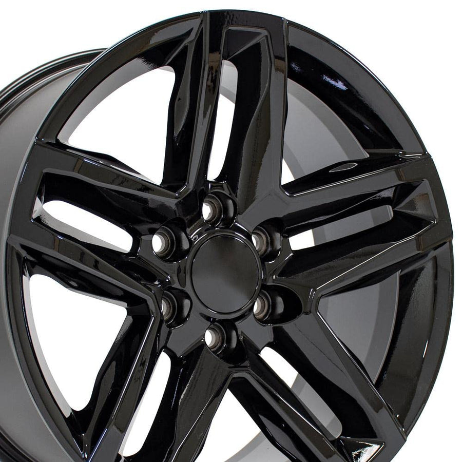 20 Inch OE Wheels CV34B Rim Fits Silverado 1500 Trail Boss Style 6x139.7 20x9 Gloss Black - Hollander 5911 (1)