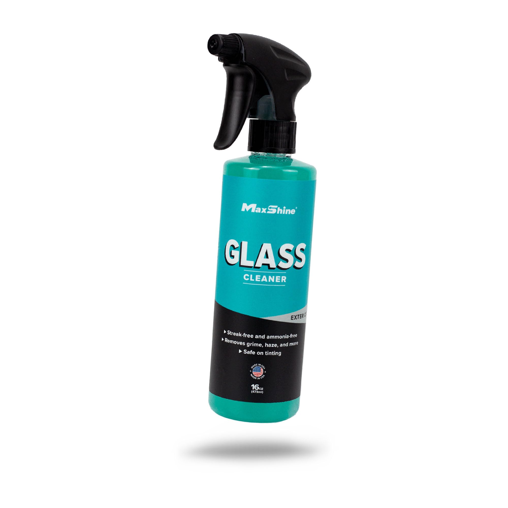 Universal Maxshine 16oz Glass Cleaner – Streak-Free Car Window Cleaner – Ammonia-Free Auto Glass Spray for Tinted Windows, Mirrors & Windshields – Removes Grime, Grease & Haze