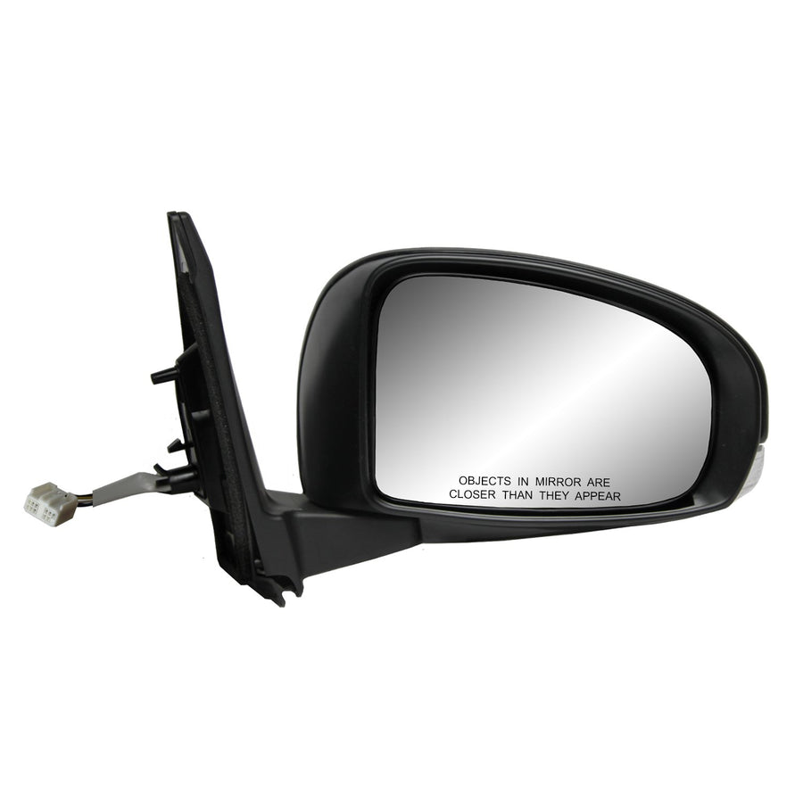 Fit System Mirror Passenger Side for Scion iQ, Textured Black w/PTM Cover, w/Turn Signal, Foldaway, Power