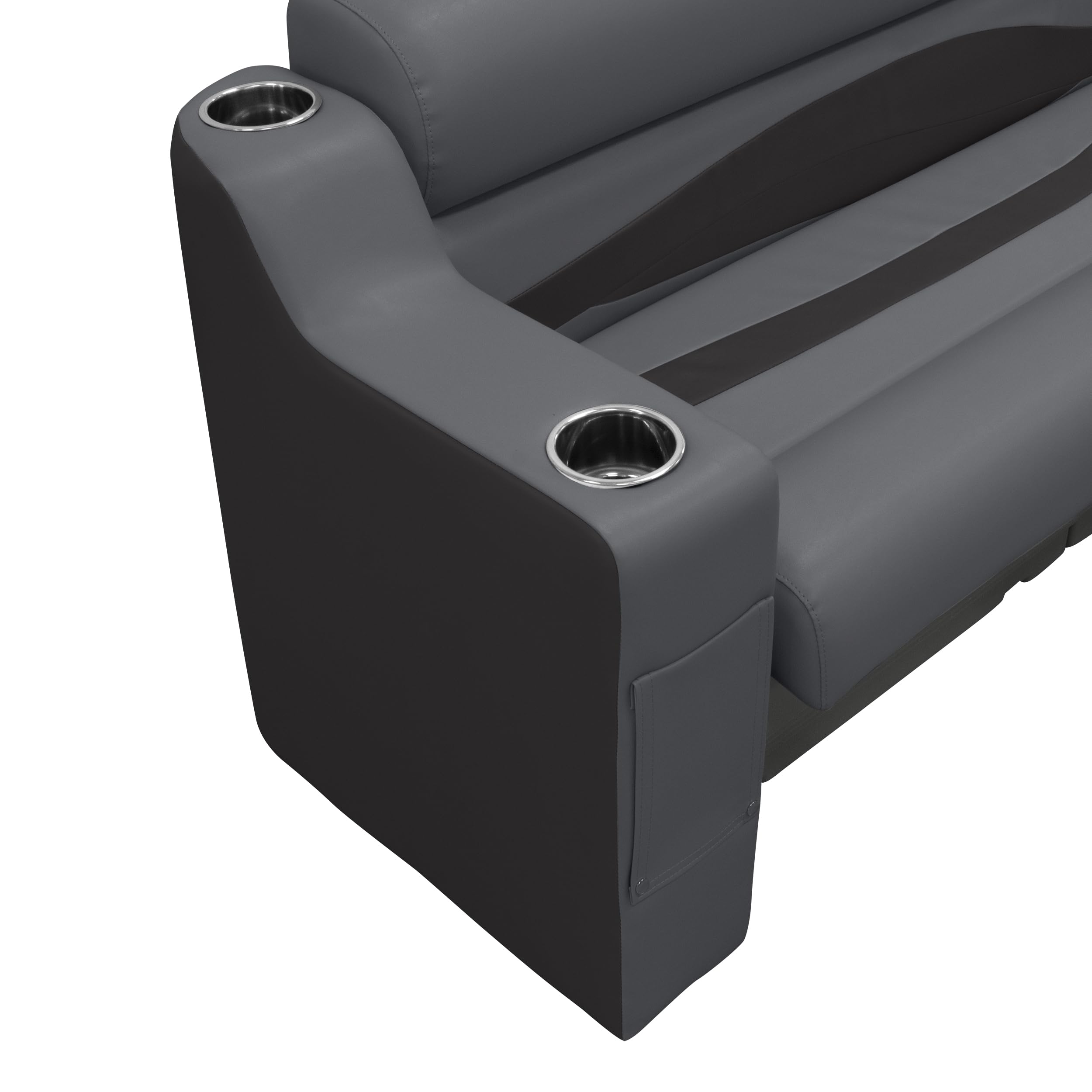3010-1890 Wise Premier Series Right Radius Pontoon Arm Rest, Slate/Dark Neutral