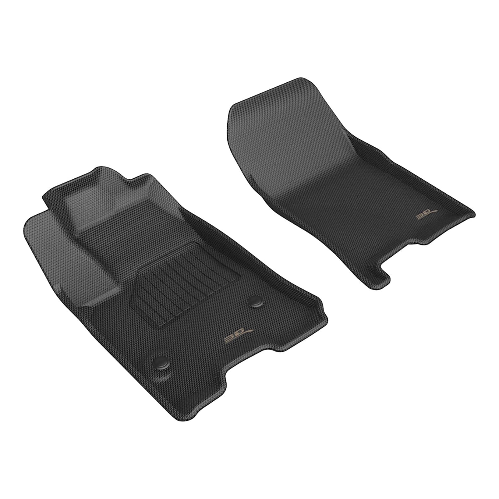 Custom Fit 3D MAXpider Kagu Floor Mat (Black) Compatible with GMC Canyon Crew Cab 2023-2026 - Front Row