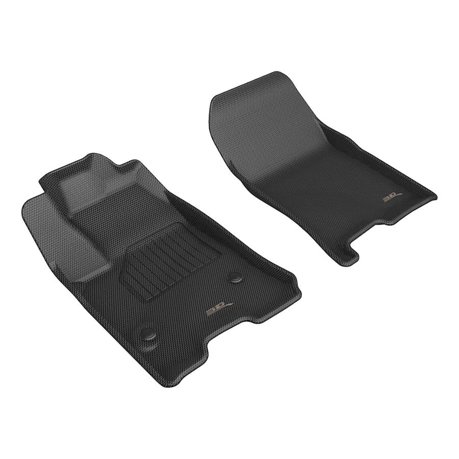 Custom Fit 3D MAXpider Kagu Floor Mat (Black) Compatible with GMC Canyon Crew Cab 2023-2026 - Front Row