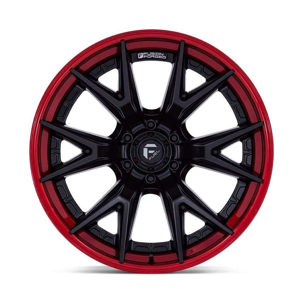 FUEL OFF-ROAD FC402 20X9 CATALYST 6X135 5.04 1mm MATTE BLACK WITH CANDY RED LIP - FC402MQ20906301