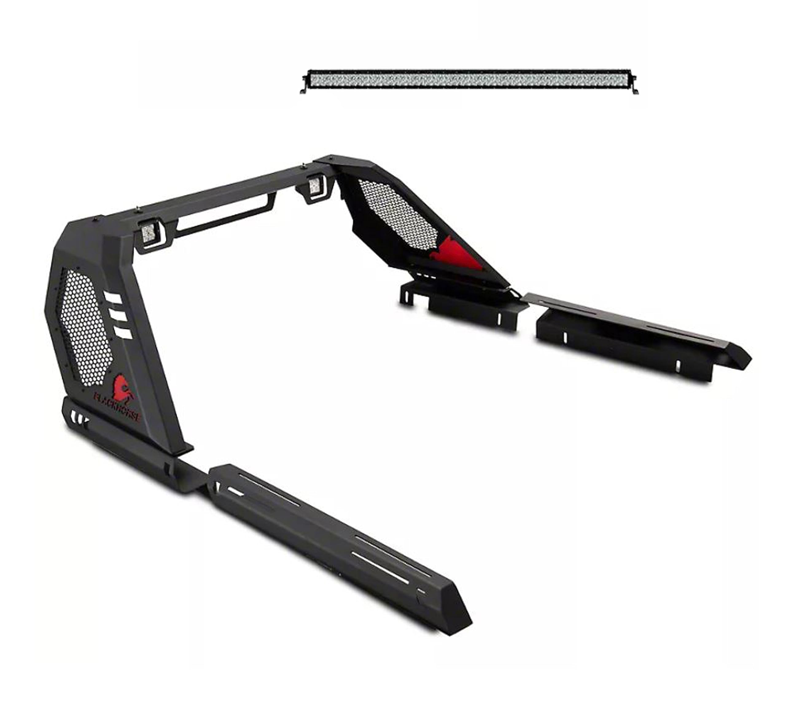 Vigor Roll Bar Black Horse Modular W/40" Led Light Bar Compatible with 2005-2021 Nissan Frontier-VIRB07B-KIT
