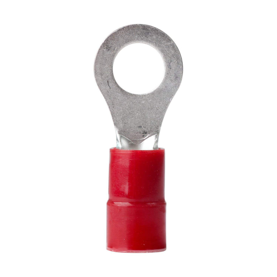 Marine Grade Ancor 210223 Electrical Nylon Insulated Double Crip Funnel Entry Ring Terminals with Insulation Grip (12 to 10-Gauge, Size 10 Screw, 25-Pack)