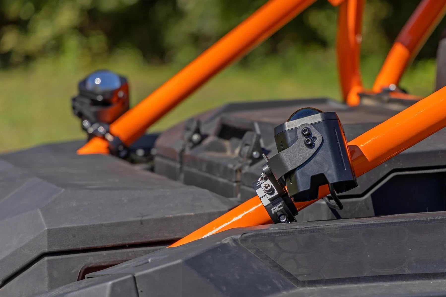 UTV Rough Country Laser Whip Light Kit (Pair) - 20W RGBW LED with Remote, 2400 Lumens, IP67 Waterproof, Stainless Mounts - Fits Polaris RZR, Can-Am, Honda Talon, Yamaha