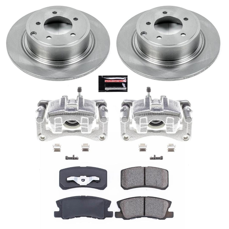 Power Stop KCOE1630A Rear Stock Replacement Caliper Kit- OE Rotors, Ceramic Brake Pads, Calipers