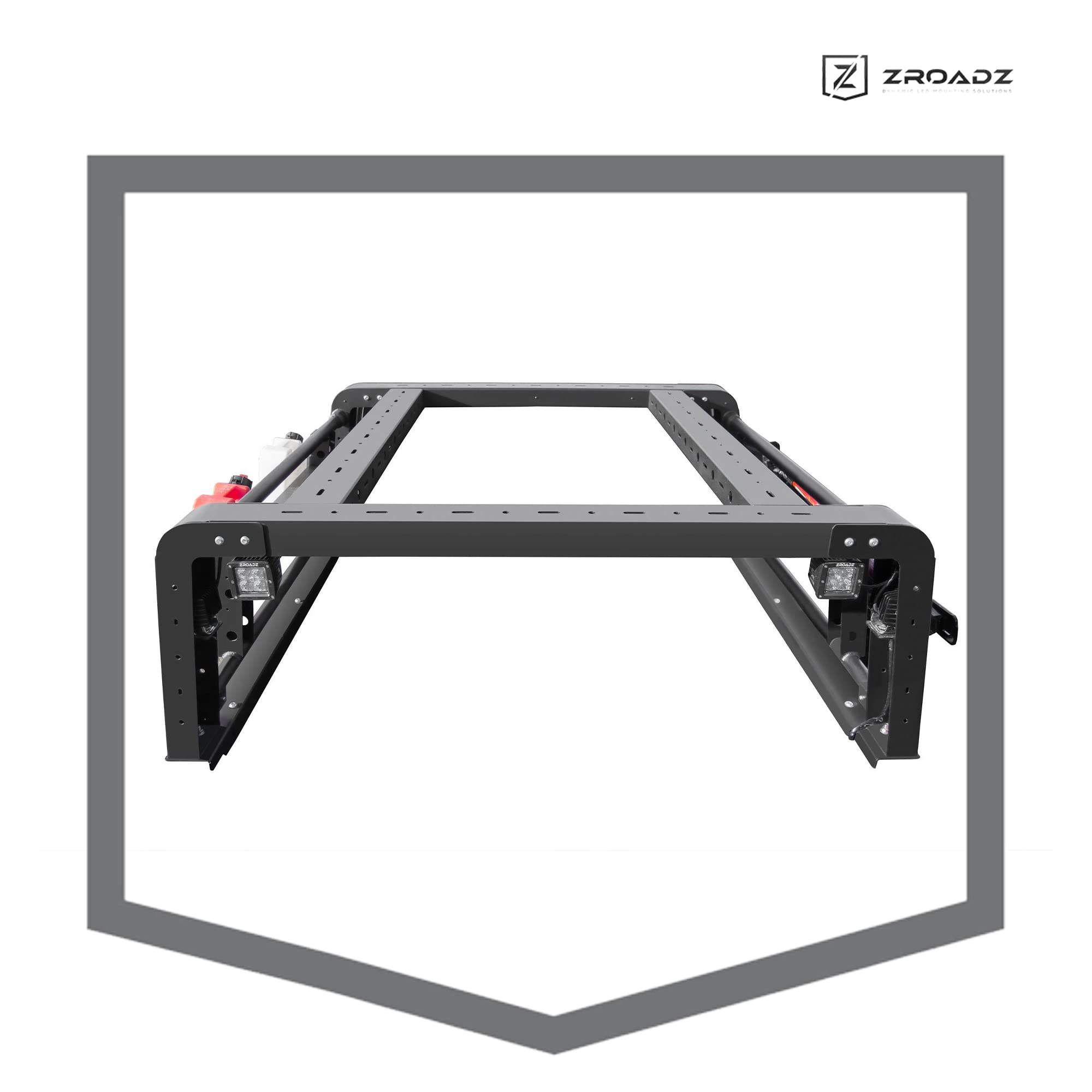 Jeep Gladiator Overland Access Rack 2019-2022 With Two Lifting Side Gates, Without Factory Trail Rail Cargo System - PN #Z834101