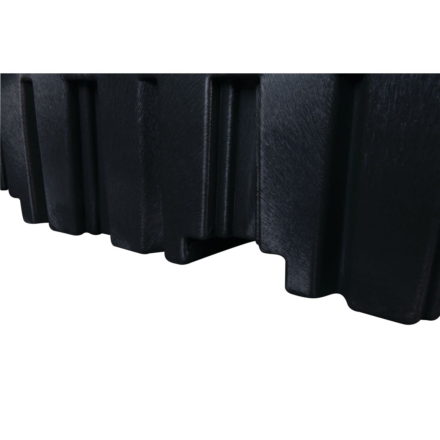 High Capacity Eagle 4 Drum Spill Containment Pallet with Forklift Pockets, 52.5"x51"x13.75", 132 Gallon Sump, 8,000 lbs. Load Capacity Secondary Containment Pallet, Made in USA, Black, 1640BND