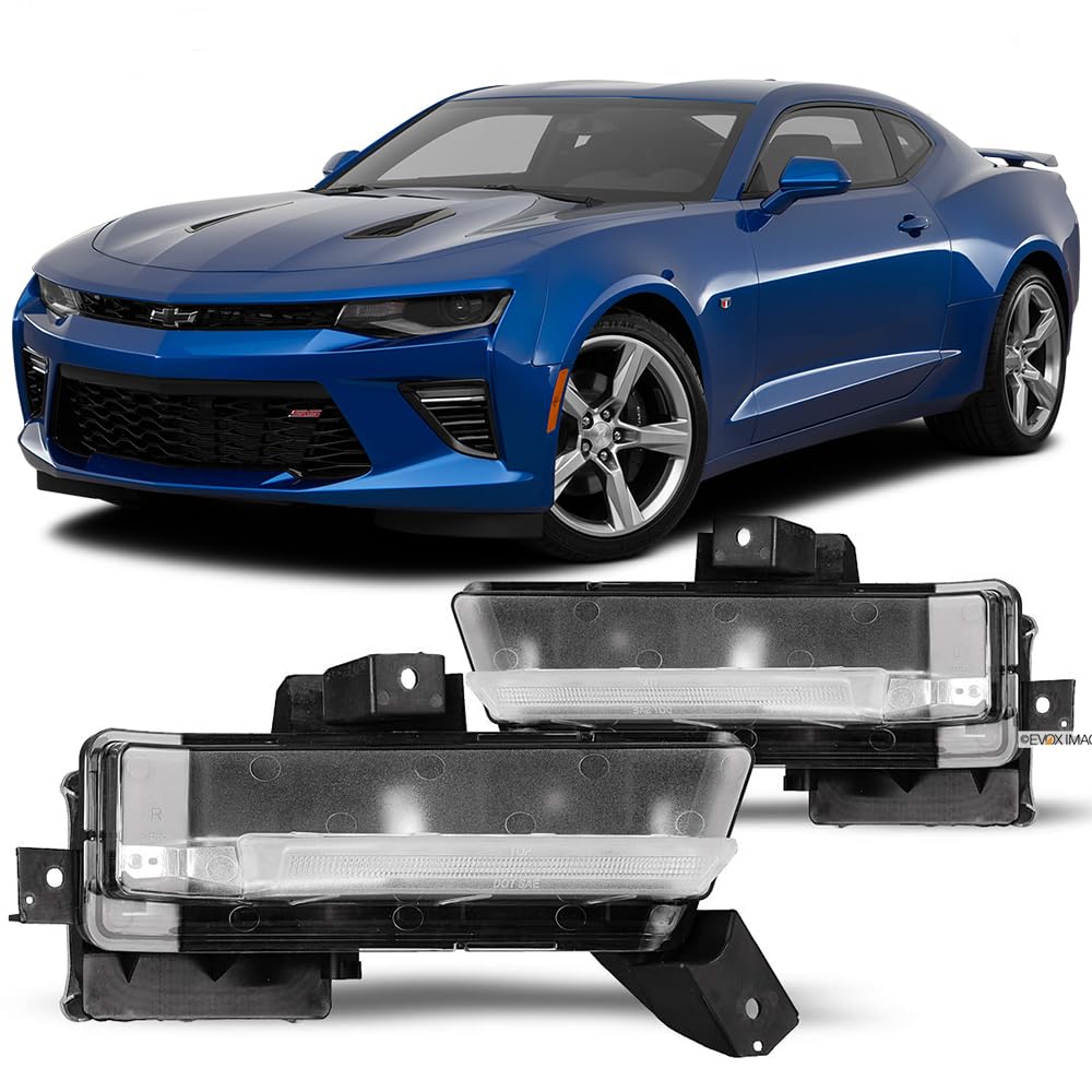 Fog Lights Winjet Compatible with [2016 2017 2018 Chevrolet Camaro SS] Driving LED DRL Lights + Switch + Wiring Kit