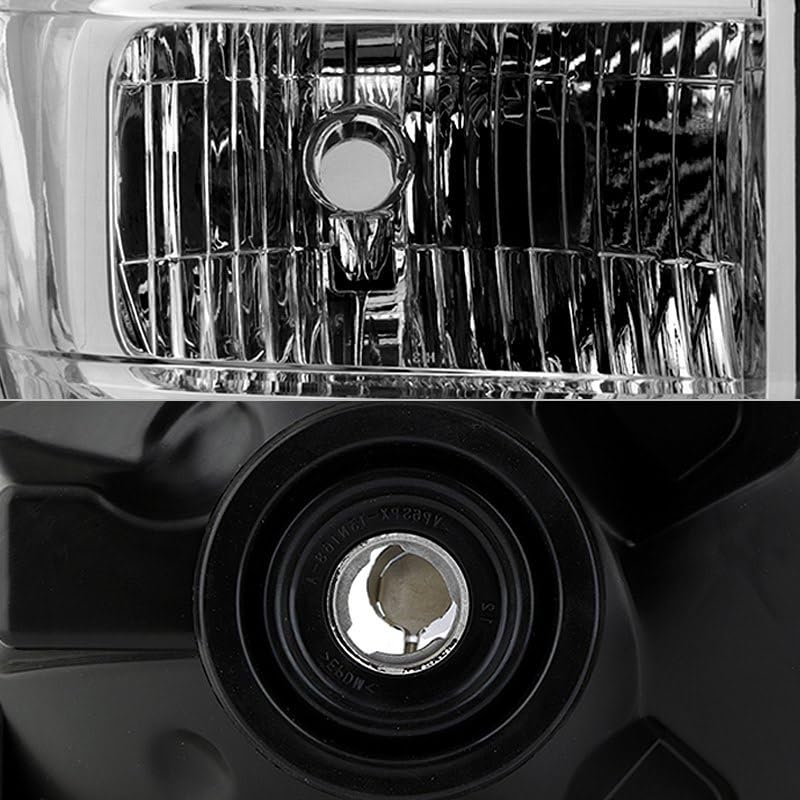 ( POE ) Ford E150 E250 08-14 / E350~E550 SuperDuty 08-19 / E550 08-17 / F650 F750 Crystal Headlight 16-17 - Low Beam-H13(Not Included) ; High Beam-H13(Not Included) ; Signal-3157A(Included) - OE Right