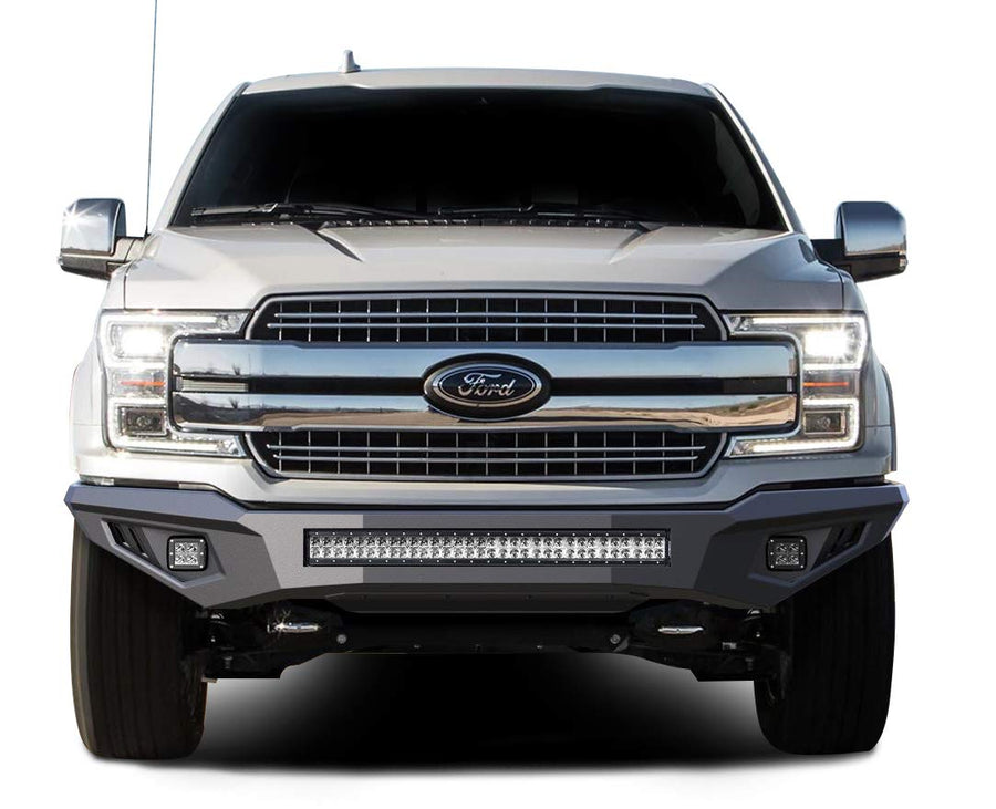Armour II Heavy Duty Black Horse Front Bumper Matte Black Compatible with 2015-2017 Ford F-150-AFB-F117