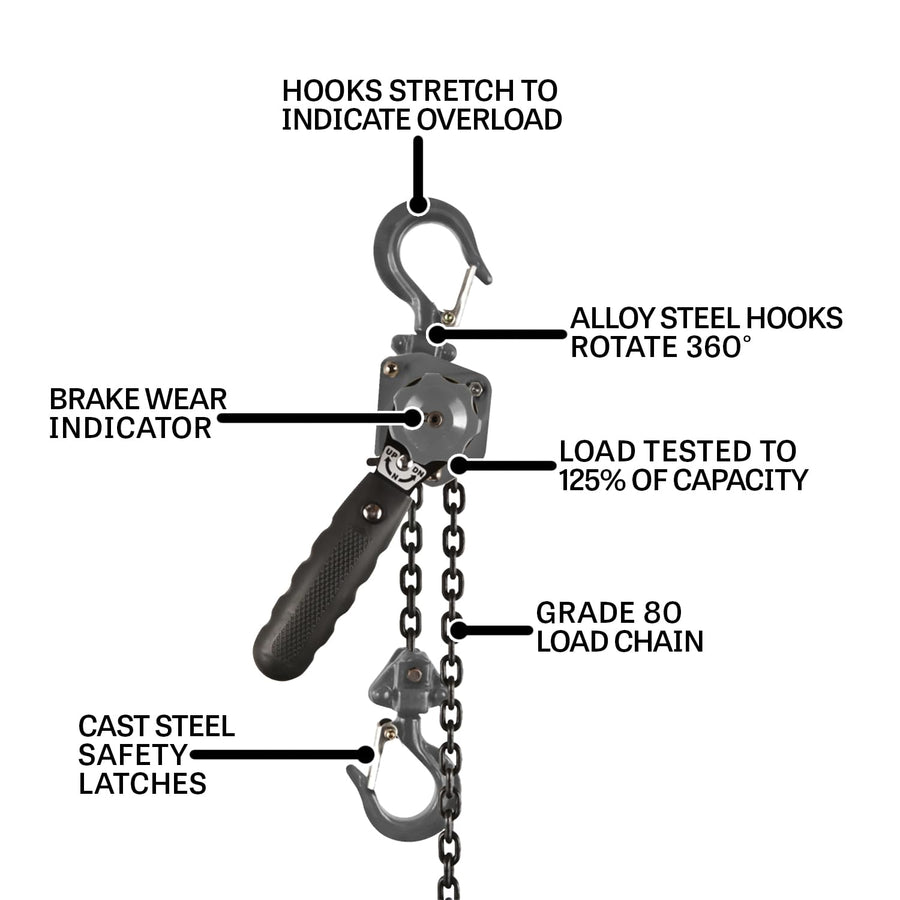 JET 1/2-Ton Mini-Puller Hoist, Lift 5' (Model JLP-050A-5)