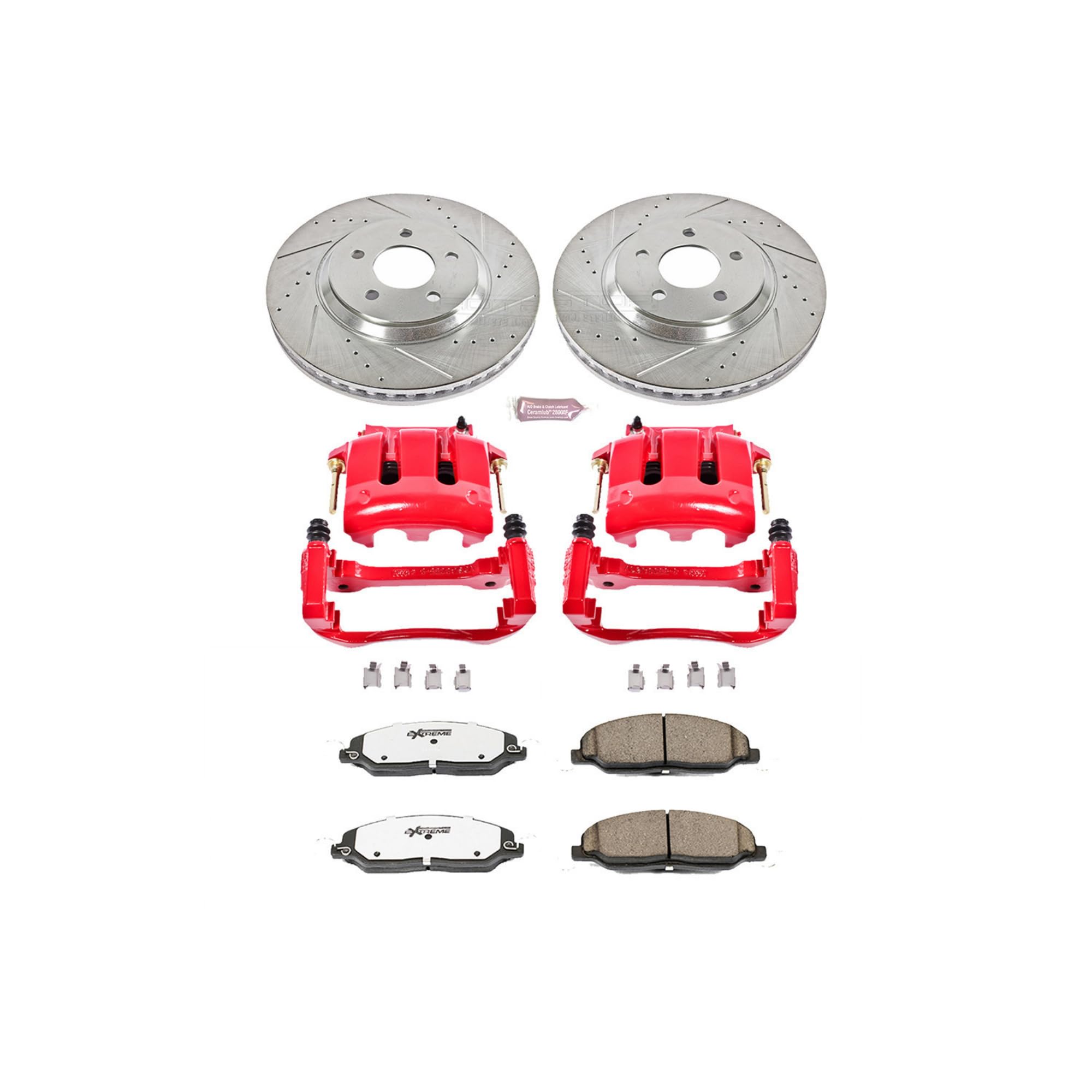 Power Stop Z26 KC1380-26 Front Street Warrior Brake Kit For Ford Mustang 2005-2010 [Model Specific]
