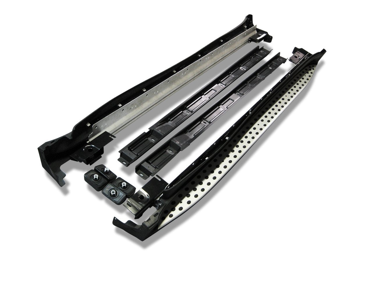 Black Aluminum Black Horse OEM Replica Running Boards Compatible with 2016-2019 Mercedes-Benz GLE350 coupe-RMWC292