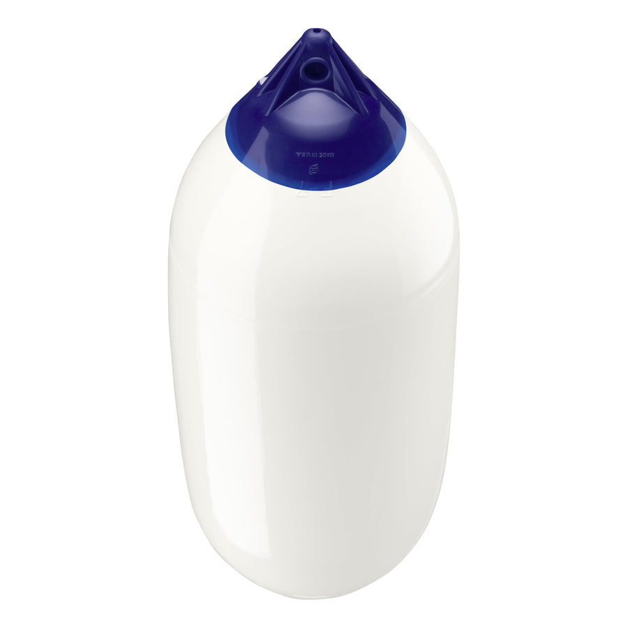 Polyform F-7 Boat Fender F-Series Standard Blue Ropehold - White