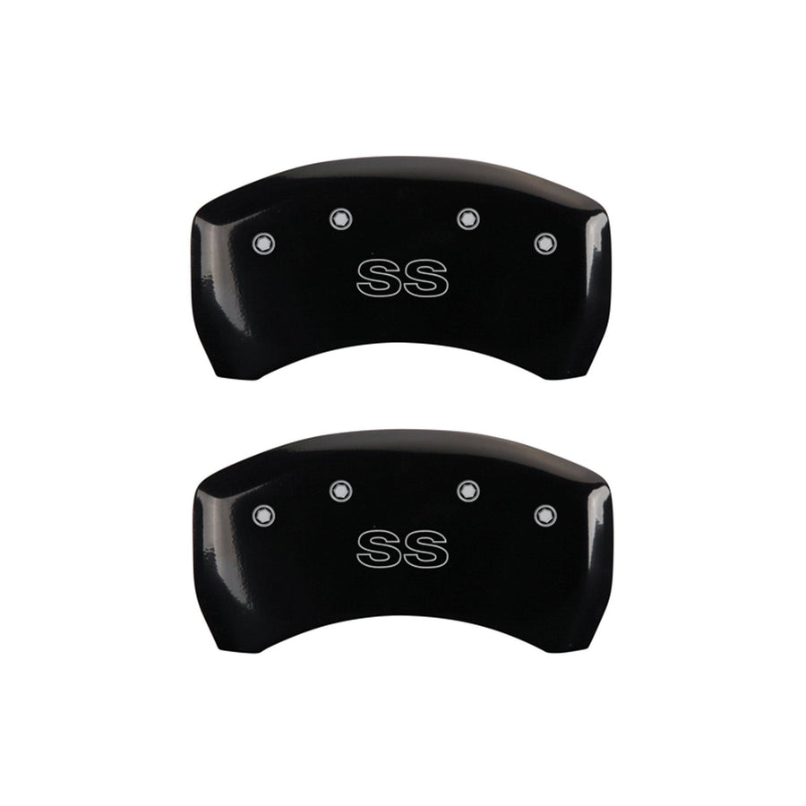 Caliper Covers MGP 14027SSSCBK with Black Powder Coat Finish, (Set of 4)