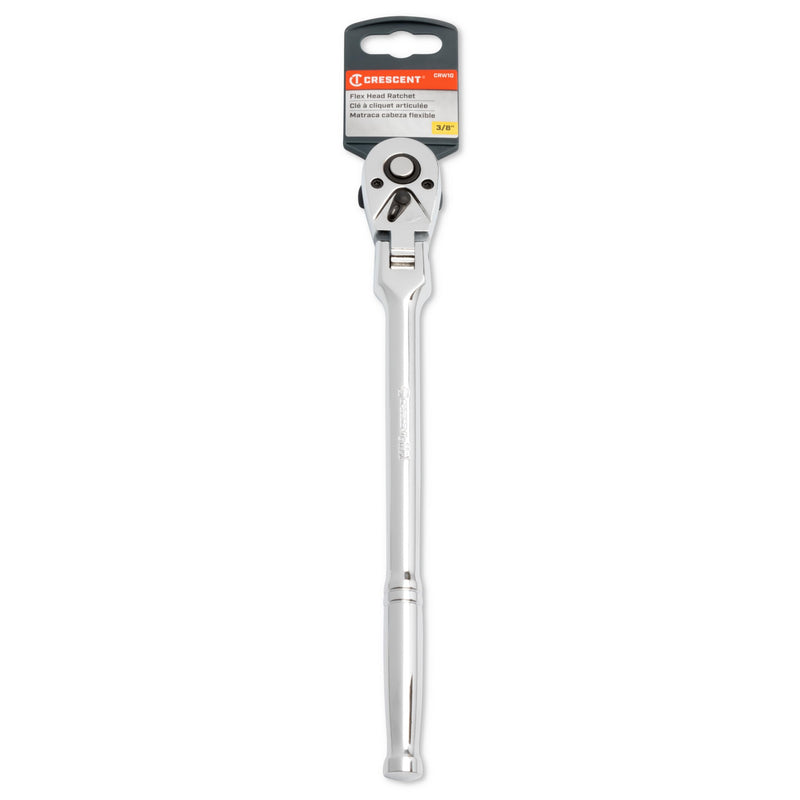Crescent 72 Tooth 3/8" Drive Quick Release Flex Head Teardrop Ratchet 11-1/4" - CRW10