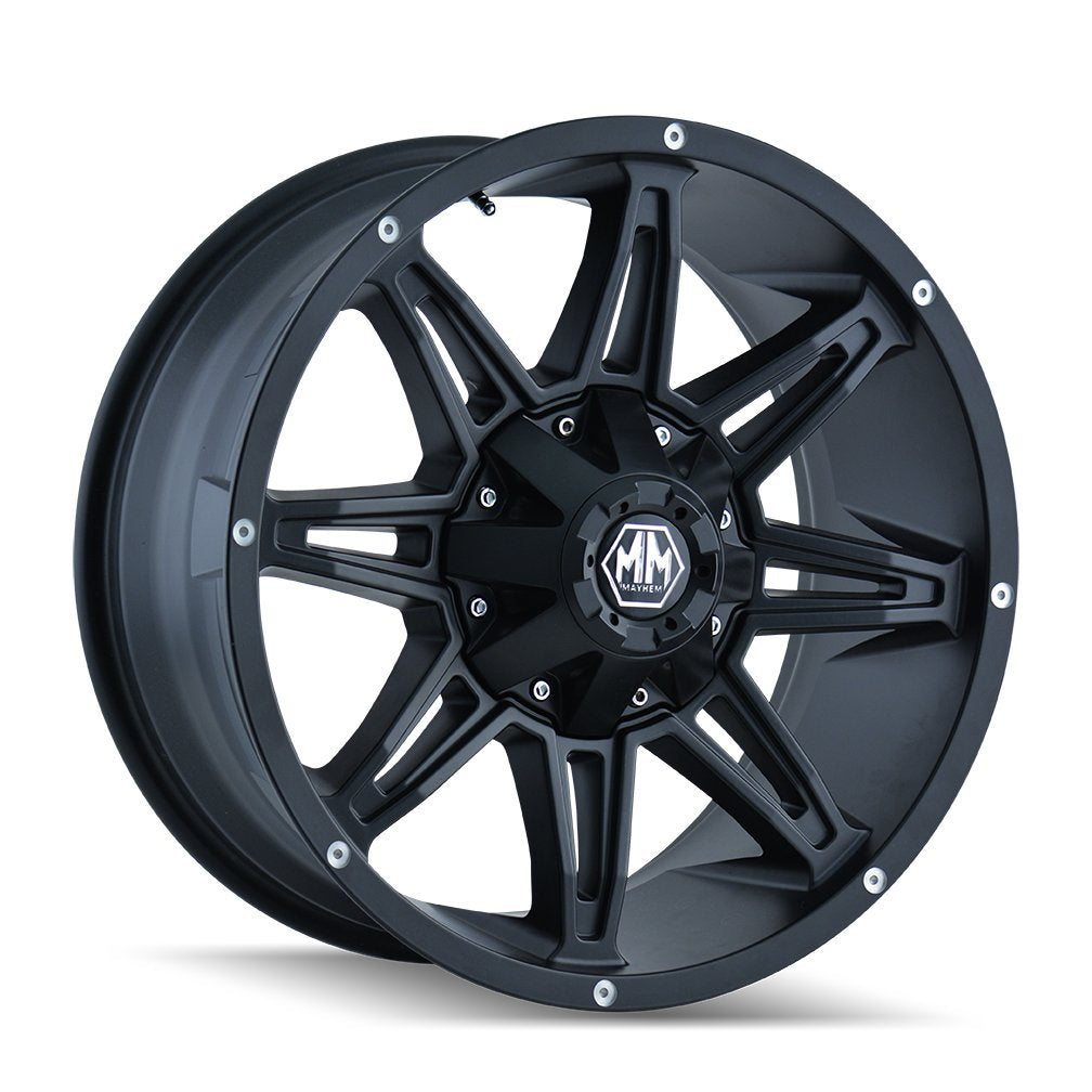 Rampage Mayhem 8090 Wheel with Matte Black Finish (20x10"/12x139.7mm)