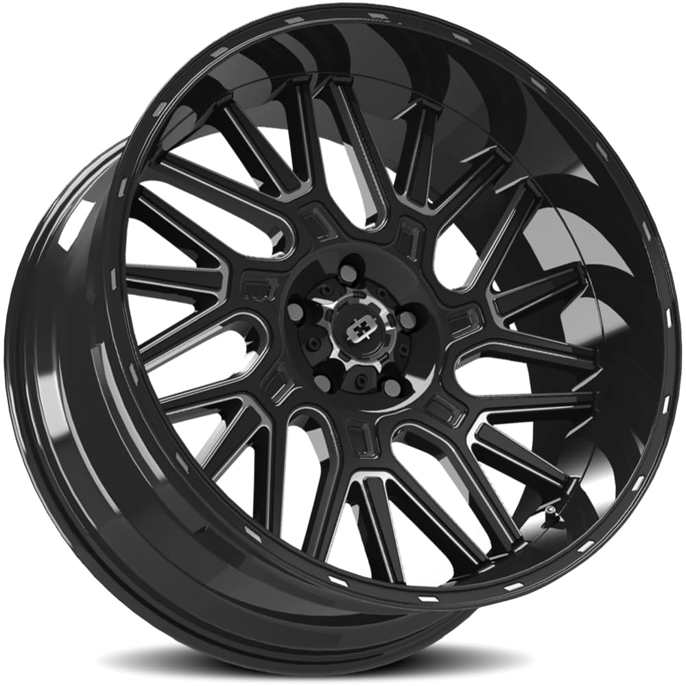 404 Brawl Vision 20x9 5x150 +12mm Black/Milled Wheel Rim 20" Inch