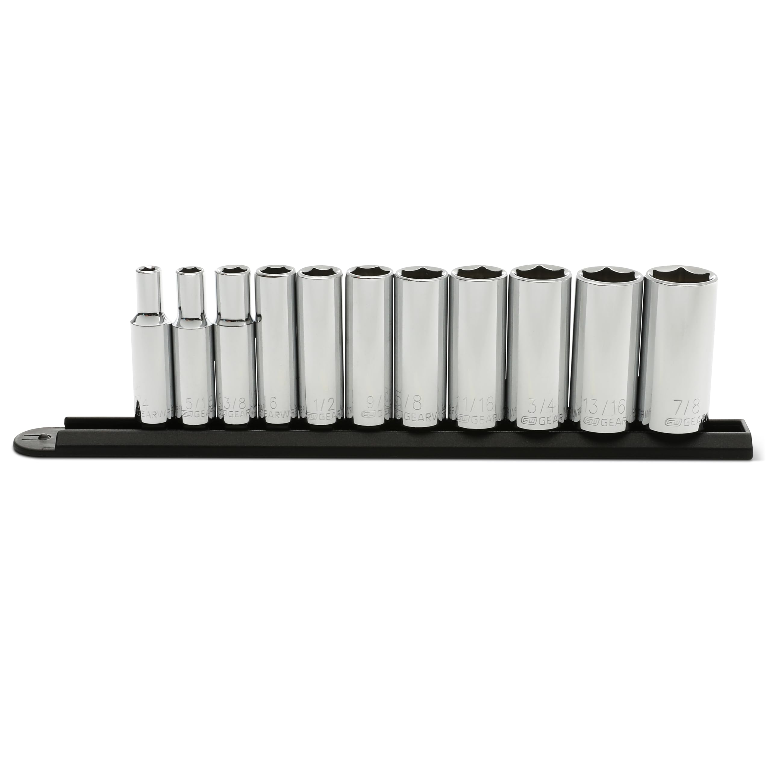 11 Pc. GEARWRENCH 3/8" Drive 6 Pt. Deep Socket Set, SAE - 80555