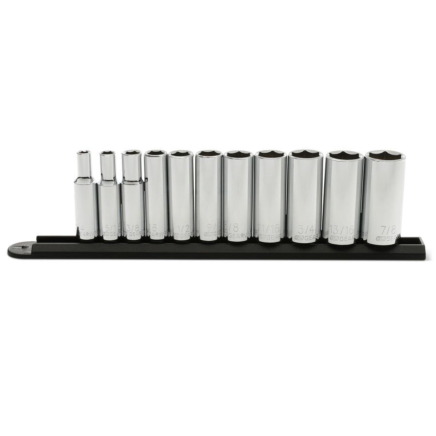 11 Pc. GEARWRENCH 3/8" Drive 6 Pt. Deep Socket Set, SAE - 80555