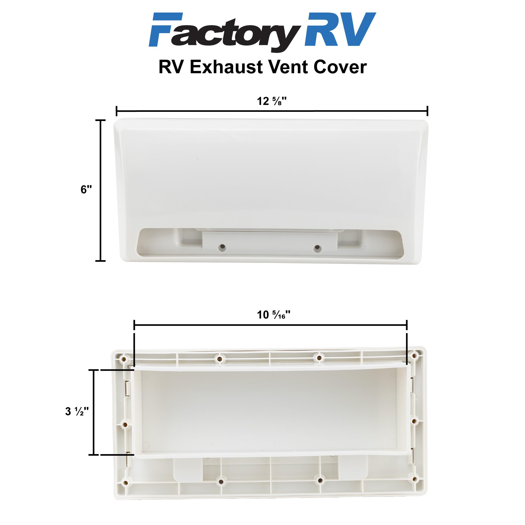 Exhaust Cover Assembly HENG'S INDUSTRIES J116AWH-CN White (Closing Damper)