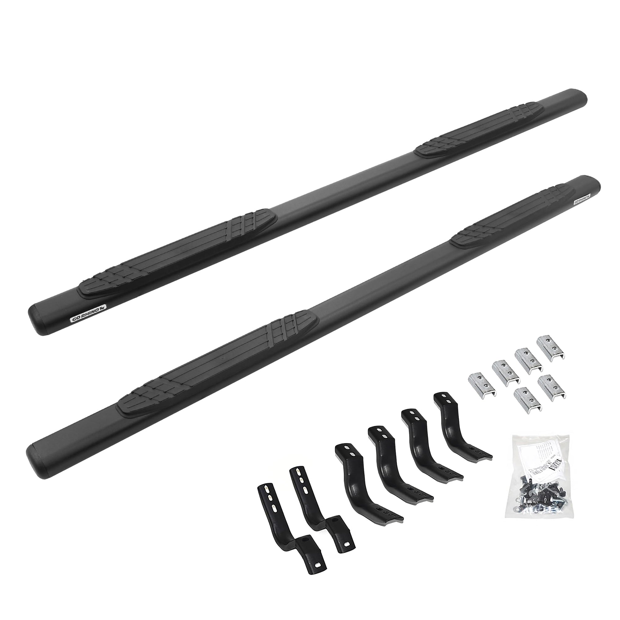Go Rhino 4" Sidesteps & Brackets OE Xtreme | Cab Length, Galvanized Steel, Textured Black | 684443280T | Fits 2024 Toyota Tacoma Double Cab
