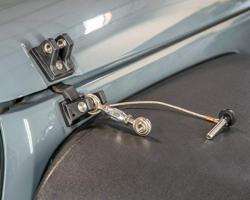D-JL-190001-K | DV8 Offroad Hood Hold Down Set for 18-25 Wrangler JL & 20-25 Gladiator JT | Non Locking | Quick Release Pin & Adjustable Turnbuckle | Stainless Steel & Billet Aluminum Construction