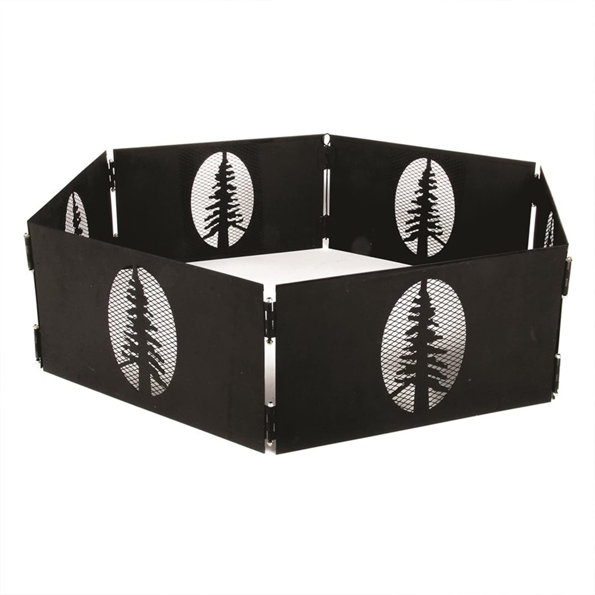 Camco Campfire Heavy Duty Steel Fire Pit Ring - 27" Wide with Hinged Construction - Portable Fire Pit Features Collapsible Design & is Easily Transportable - Includes Storage Bag - (51091)