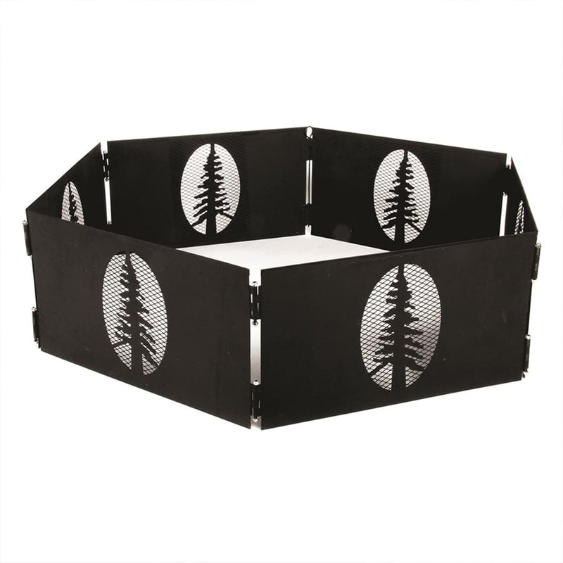 Camco Campfire Heavy Duty Steel Fire Pit Ring - 27" Wide with Hinged Construction - Portable Fire Pit Features Collapsible Design & is Easily Transportable - Includes Storage Bag - (51091)